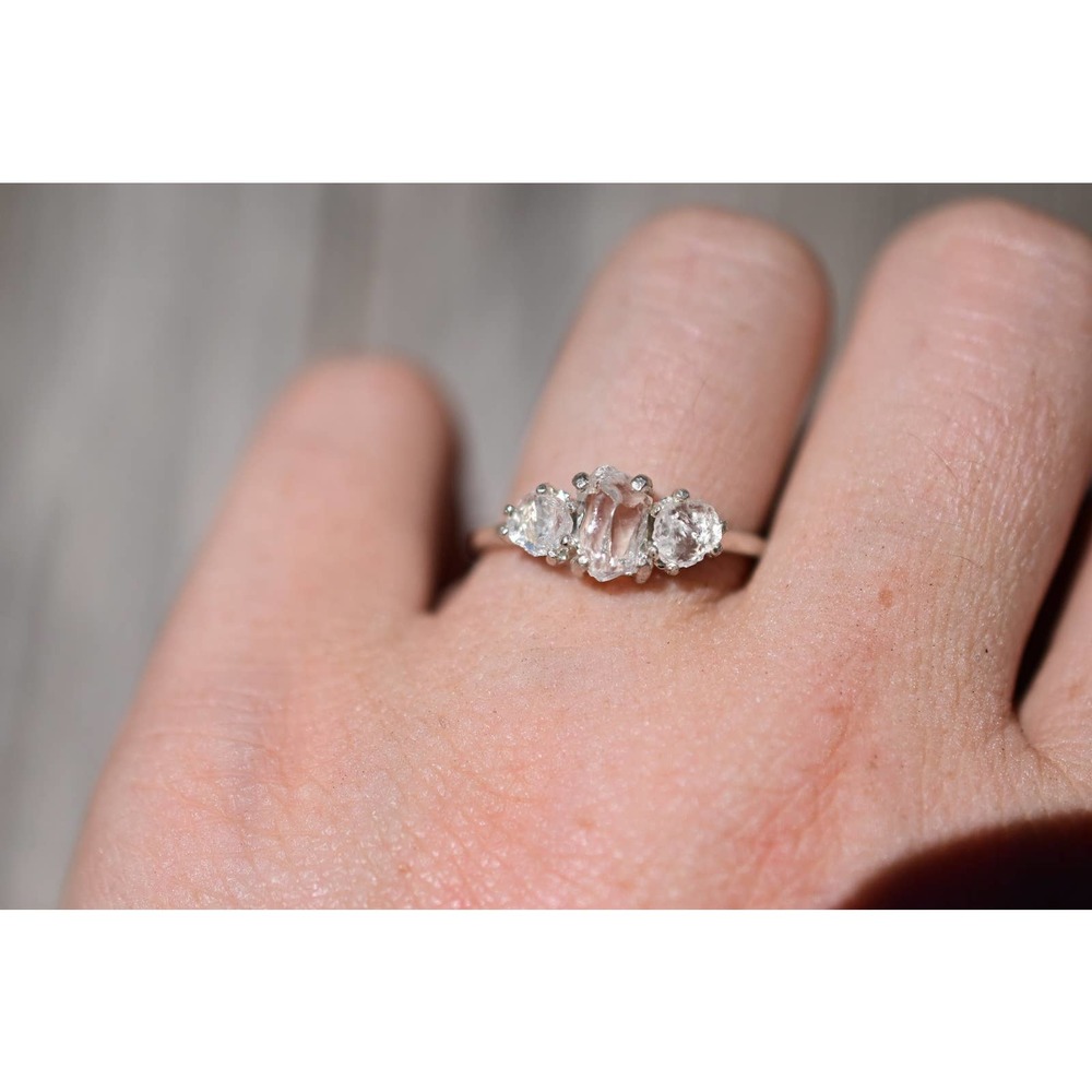 Raw Crystal Ring, Raw Stone Ring, Rings for Women, Stacking Ring, Raw Ge…